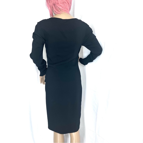 Space Simona Corsellini Draped Rayon Cocktail Professional Dress IT40 US4 - Picture 2 of 9